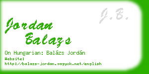 jordan balazs business card